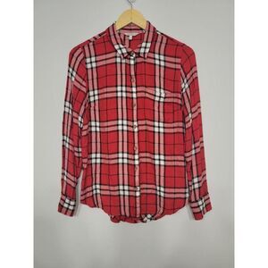 Lucky Brand Women's Button-up Long Sleeve Size Small Plaid With Button‎ Back